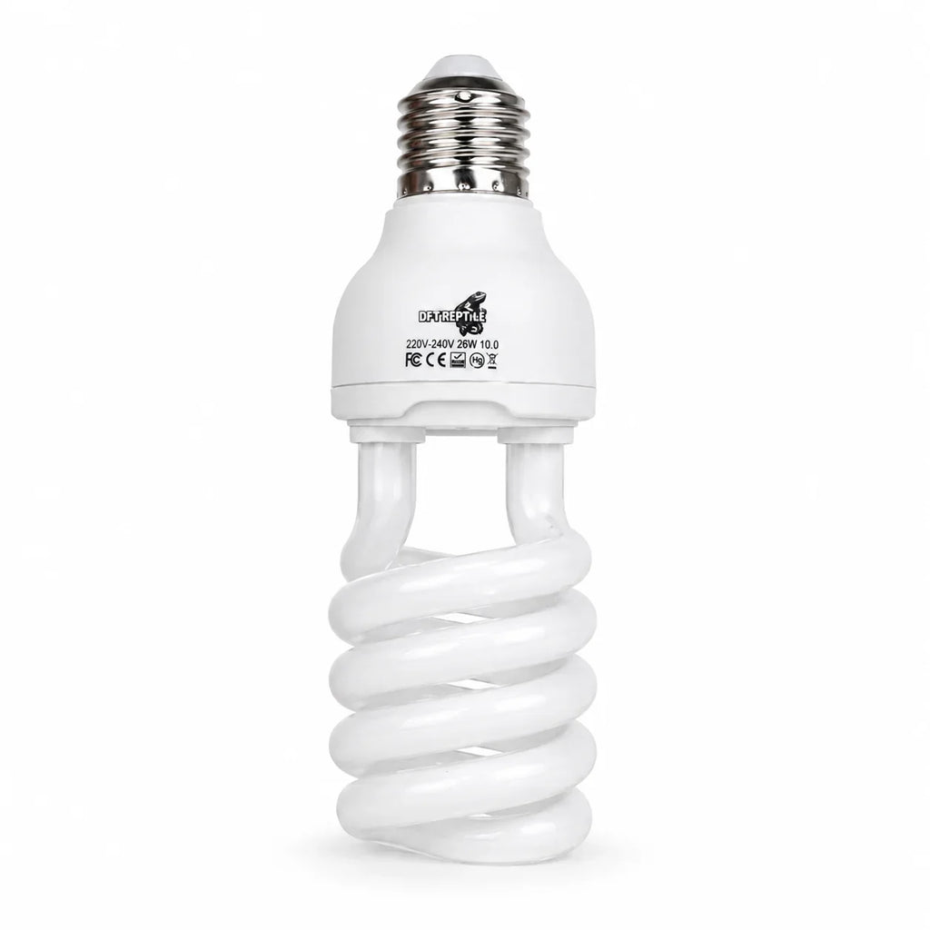 Bombilla UVB espiral para reptiles, 26W, iluminación esencial para terrarios y hábitats naturales