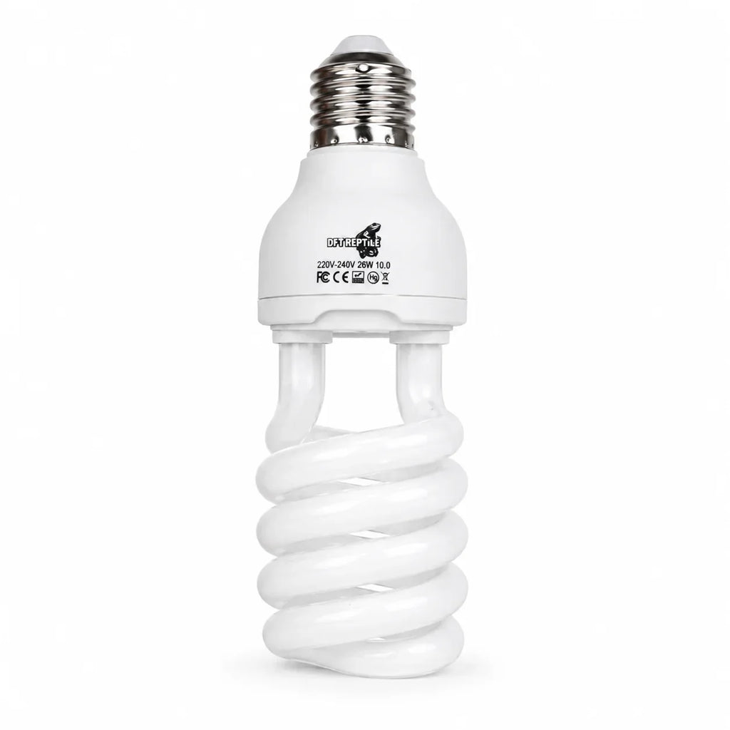Bombilla UVB 10.0 para reptiles, 26W, iluminación espiral para terrario