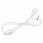 Cable blanco con interruptor y enchufe para iluminación UVB en terrarios de reptiles