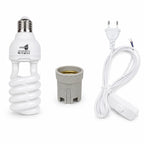 Bombilla UVB para reptiles con portalámparas y cable de encendido, ideal para terrarios y hábitats naturales