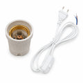 Enchufe cerámico para iluminación UVB con cable y interruptor, ideal para terrarios de reptiles