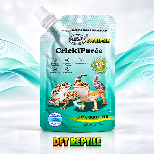 CrickiPuree, puré de insectos con grillo para reptiles de DFT Reptile