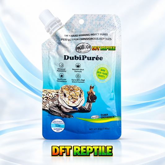 DubiPuree, puré de insectos con cucaracha dubia para reptiles de DFT Reptile